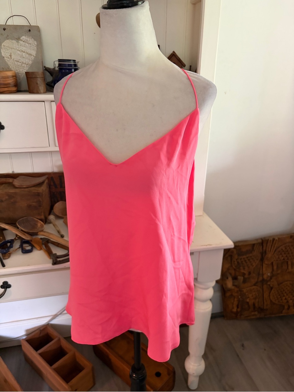 J.Crew Women's Hot Pink Satin Camisole Tank Top - Brand